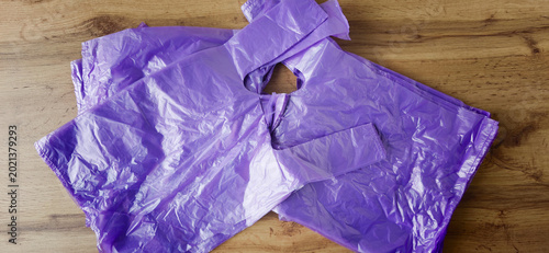 Принти на полотні Plastic bags contribute to pollution and harm the planet's environment daily