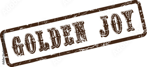 Canvastavla Distressed Golden Joy brown rubber stamp for expressing sincere happiness and po