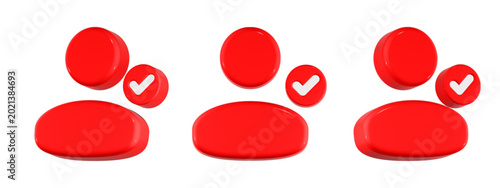 user check icon 3d rendering