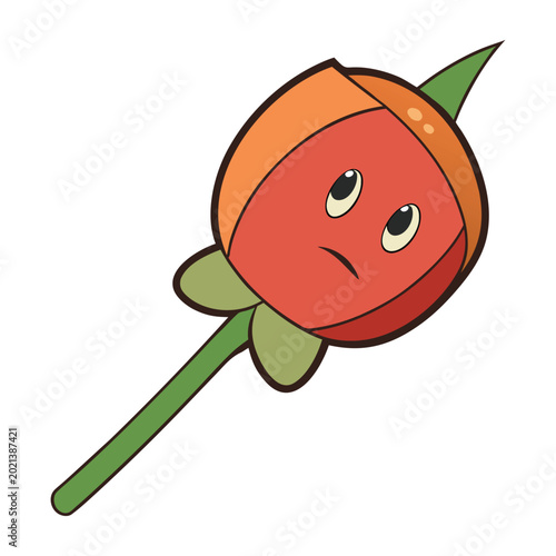 Tableau sur toile Close-up illustration of a plant bud scar on a tree branch, showing the natural mark left after leaf drop