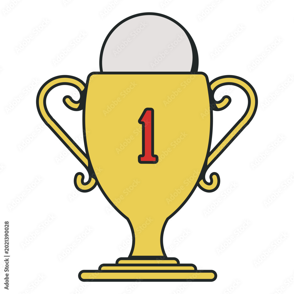 Obraz premium 1st place golf trophy design