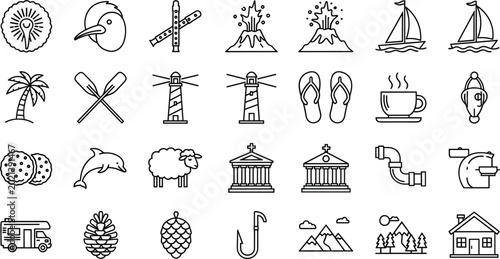 Foto set of vector icons