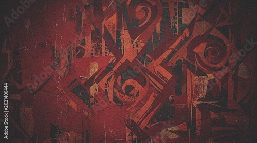 Obraz na plátně Abstract red background with swirling patterns.
