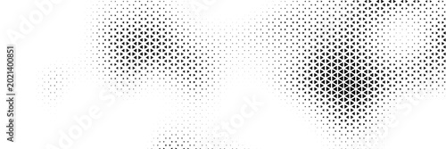 Halftone triangles pattern. Abstract geometric gradient background. Vector illustration