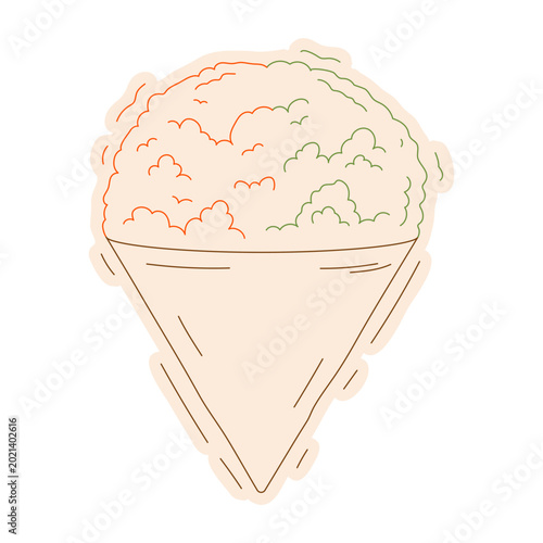 Photography Colorful ice cream scoop illustration design