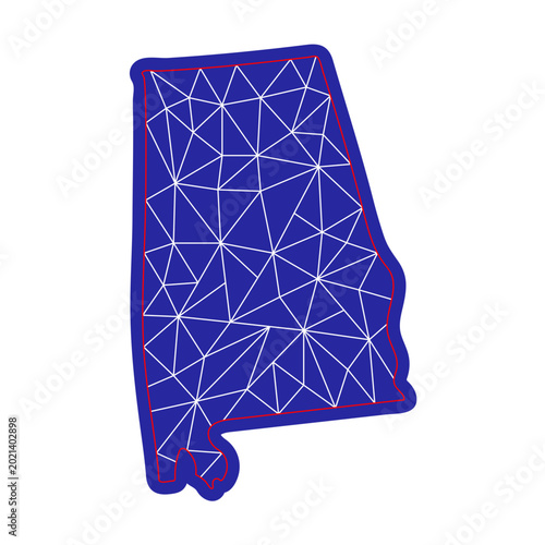 Εκτύπωση καμβά Stylized geometric alabama state design