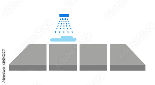 Photos Water drops falling on gray tiles.