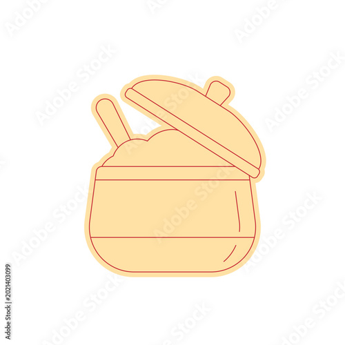 Εκτύπωση καμβά Playful ice cream container design