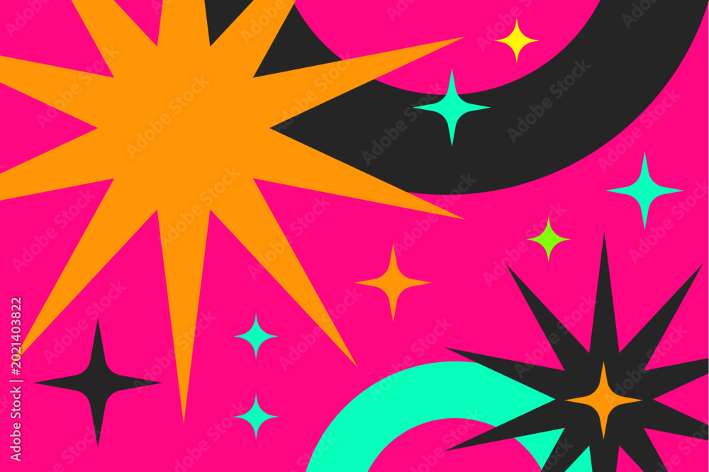 Obraz premium Vibrant starburst pattern design