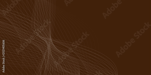 Slika na platnu Abstract Olive and Light Coral light trails flowing gracefully over a deep dark space with glittering Vector background