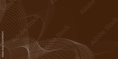 Fotografija Abstract Olive and Light Coral light trails flowing gracefully over a deep dark space with glittering Vector background