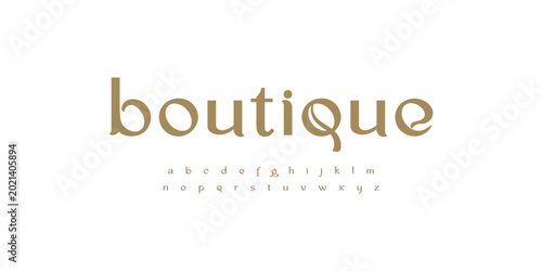 Soft boutique serif font alphabet with friendly lowercase rhythm for premium fashion branding, beauty logo, elegant packaging and modern editorial identity. Salon label fonts. Vector typeset