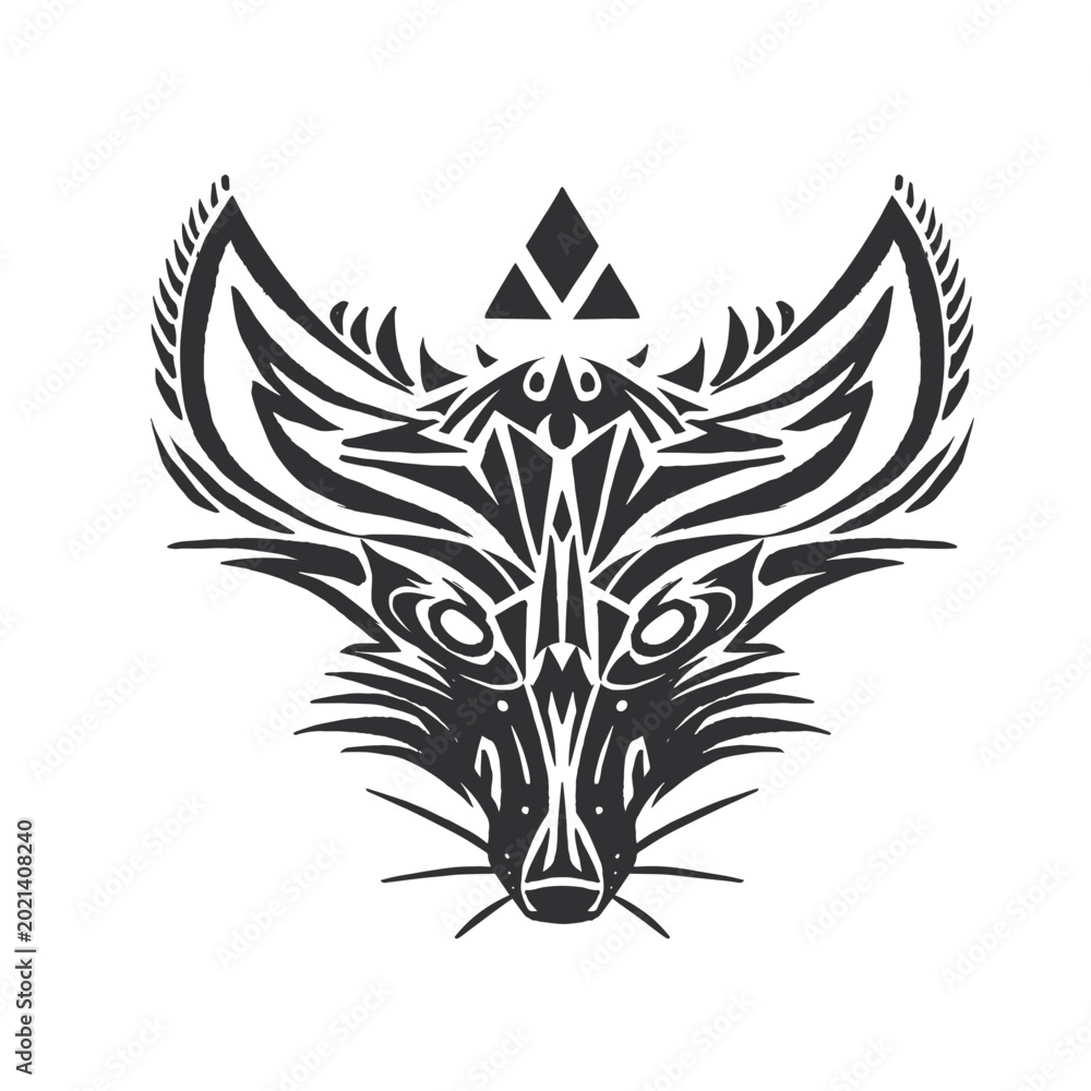 Fototapeta premium Intricate fox graphic design