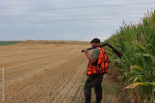 Canvastavla Le chasseur posté.