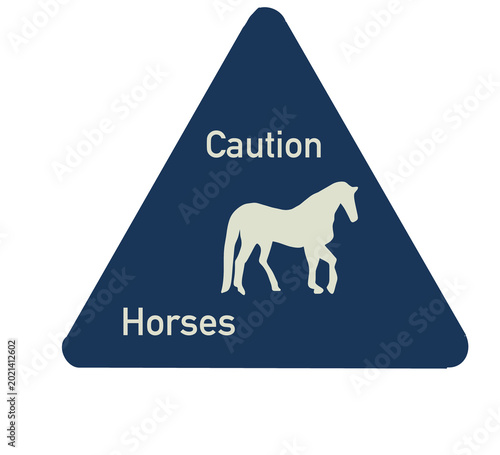 Horses warning sign