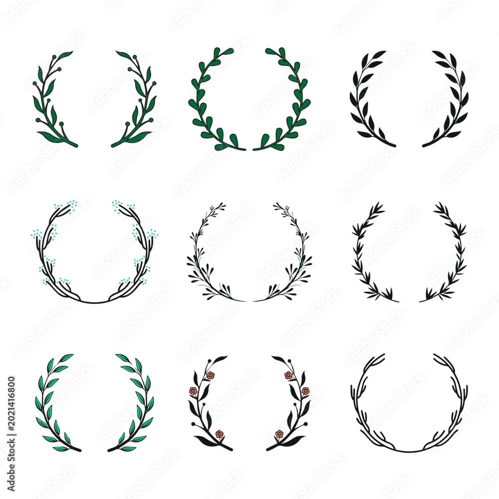 Fototapeta premium set of decorative elements