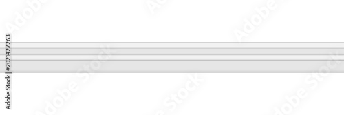 Bilde på lerret Realistic white long molding baseboard for wall or floor decor isolated on transparent background