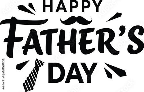 Happy Father’s Day Typography with Tie