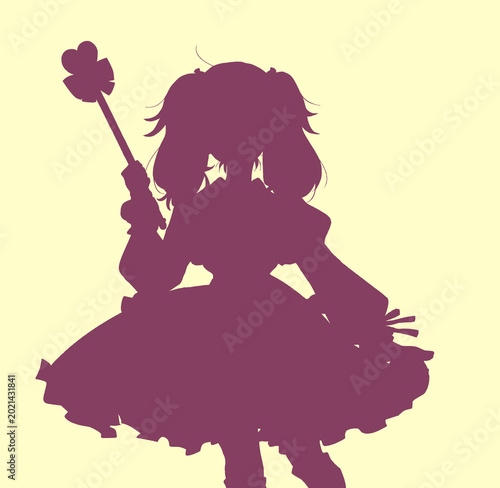 Εκτύπωση καμβά 魔法少女　イメージ　コスプレ　シルエット