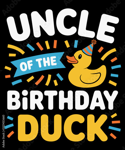 Obraz na plátně Uncle Of The Birthday Duck Boy Rubber Duck