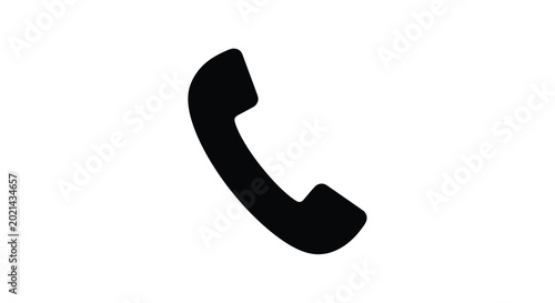 Cuadro en lienzo Telephone handset silhouette against a white background