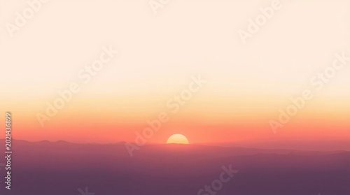 Atmospheric Warm Sunset Soft Gradient Abstract Background with Golden Calm Tone Design
