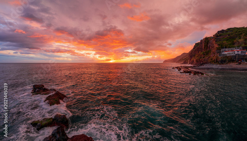 Sonnenuntergang in Ponta do Sol, Madeira, Portugal