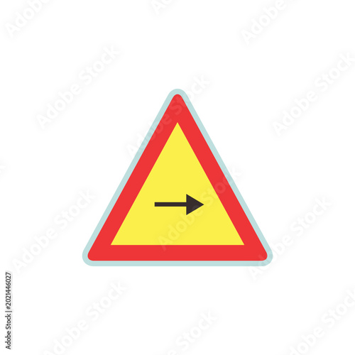 yellow road sign