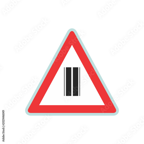 road sign isolated on white