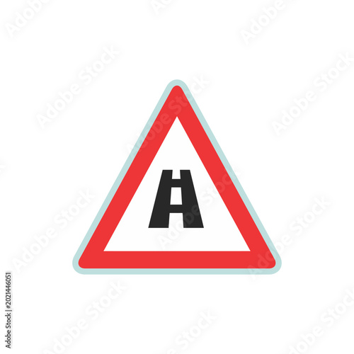 road sign isolated on white background