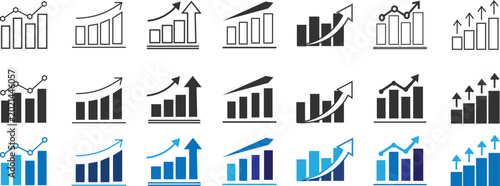Tableau sur toile Growth icon set