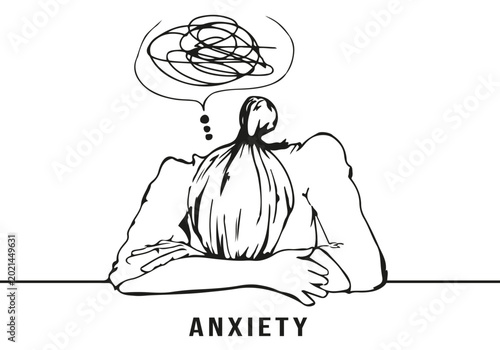 Sad day, anxiety. Healthcare