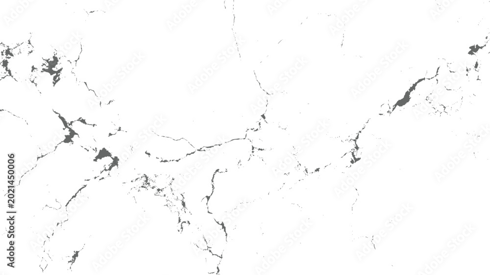 Fototapeta premium Cracked white surface with grey marble like pattern and texture closeup