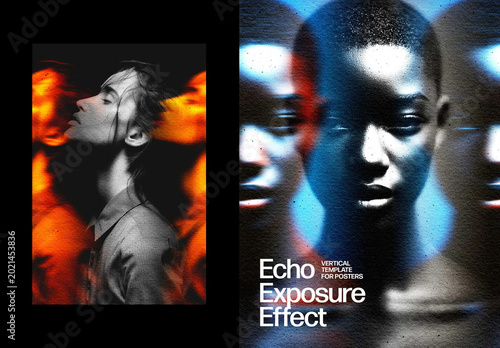 Echo Exposure Photo Effect – Distortion for Poster & Social Media (PSD)
