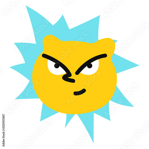 Canvas-taulu Cartoon-style mischievous animal face graphic design