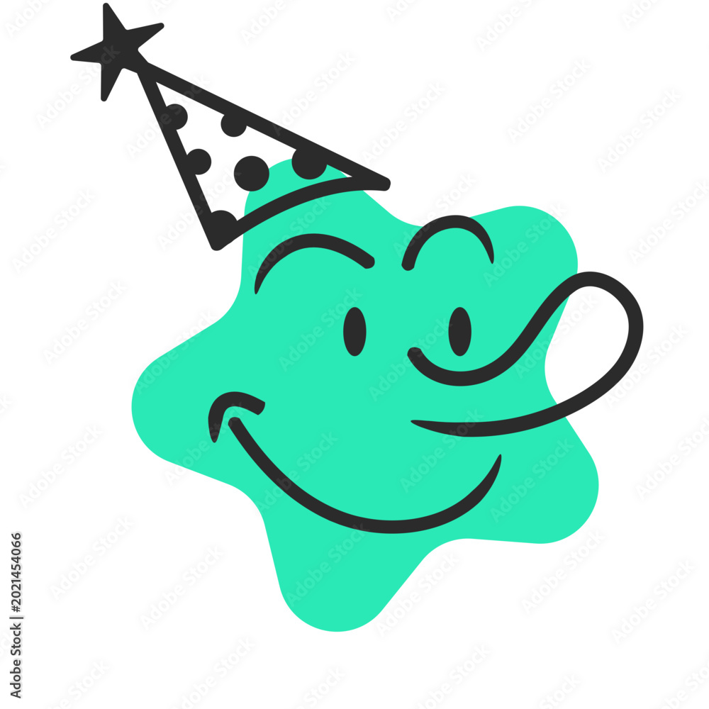 Fototapeta premium Playful party character design