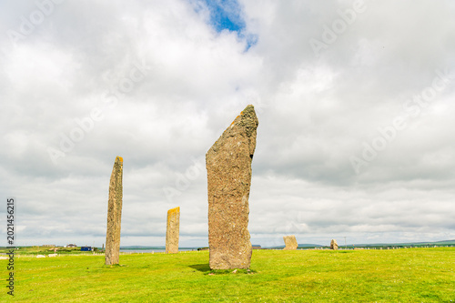 Foto Pierres levées de Stenness dans les Orcades en Ecosse