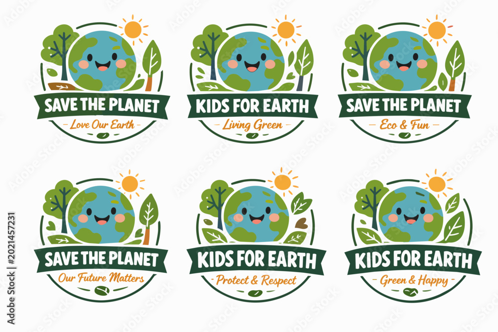 Fototapeta premium Earth day concepts for kids displaying environmental protection and sustainability