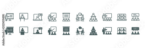 Bild auf Leinwand Business training icon set