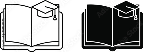 Photos Open hardcover book with blank pages on side view Vector