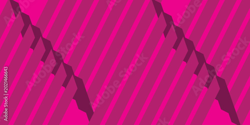 Foto Bold pink geometric stripe background with zigzag accents and energetic modern pattern