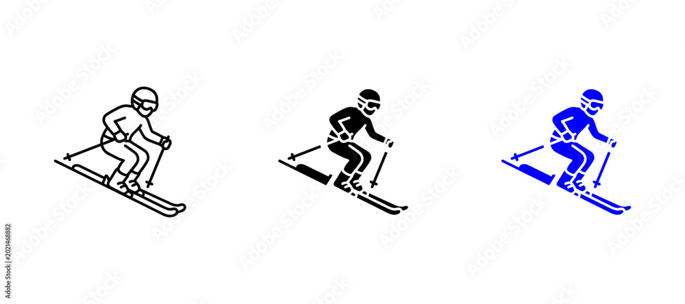 Fototapeta premium skiing