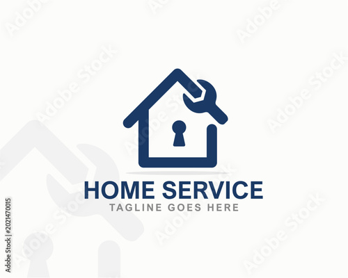 Minimal Home Service Logo Design