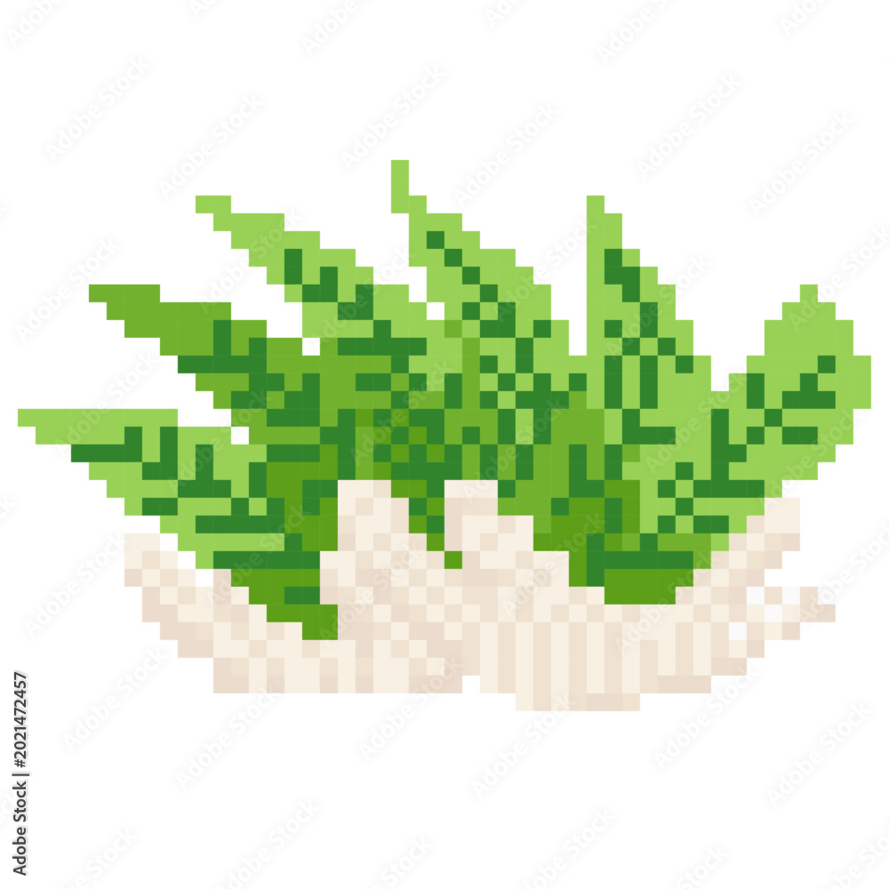 Fototapeta premium Tuber Pixel Art Arrowroot - Pixel Art Sample