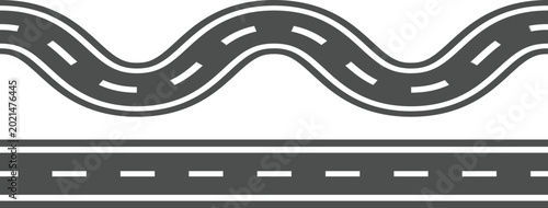 Cuadro en lienzo Wavy winding curves roads
