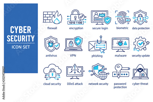  Cyber Security Line Icons Collection