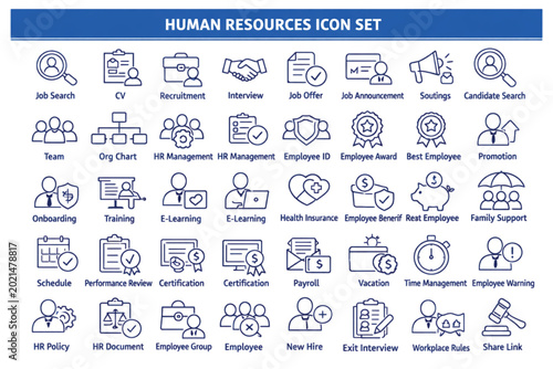 Human Resources Line Icons Collection