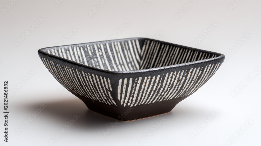Fototapeta premium Sleek Modern Square Bowl Mockup Food Presentation