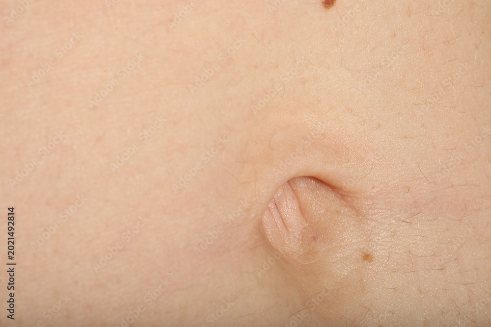 Fototapeta premium Closeup view of normal skin with belly button