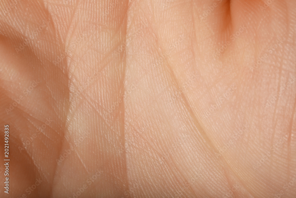 Fototapeta premium Texture of normal skin as background, closeup